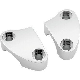 Bikers Choice 1974-22 Touring/XL 84-17 Softail 91-17 Dyna 82-94 FXR Chrome Smooth Riser Clamps Pr