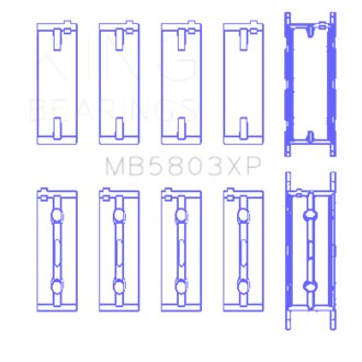 BMW S65B40A Crankshaft Main Bearings Set of 5