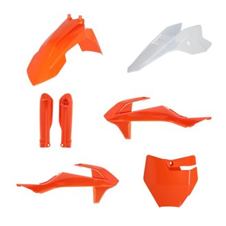 21-23 GasGas MC50/ MC-E5/ 16-23 KTM SX50/SX-E5/ SX-E3 Full Plastic Kit - Orange/White