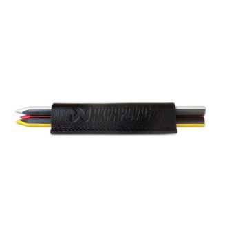 Leather Crayons Case - Black
