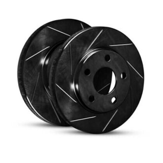 R1 06-13 BMW 328Xi Front Right Slotted Black Brake Rotor