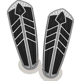 Spear Driver Floorboard Inserts Indian Chrome