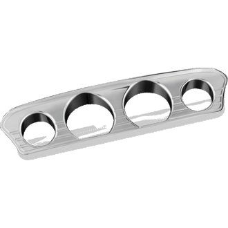 Tri-Line Gauge Trim 14-Up Touring Models Chrome