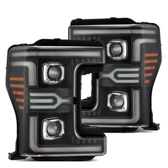 17-19 Ford F-250/350/450/550 Super Duty LUXX-Series LED Proj Headlights Blk w/SS & SBDRL