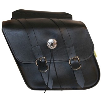 Universal Deluxe Compact Slant Saddlebags (12 in L x 9.5 in W x 5.5 in H) - Black