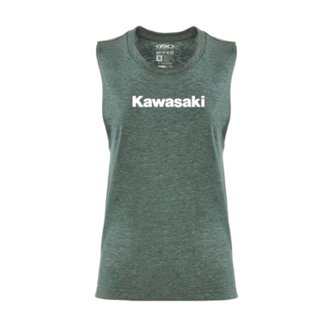 Kawasaki Womens Muscle Tank/Hthr Forest Green L