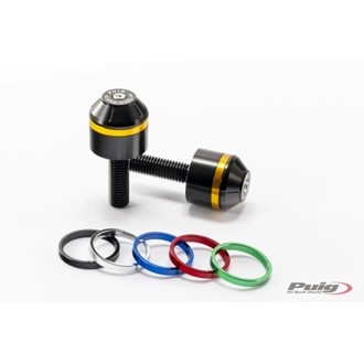 Short Bar End Weights With Rim Black