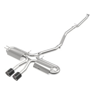 Takeda 3 IN 304 Stainless Steel Cat-Back Exhaust System w/ Carbon Fiber Tips