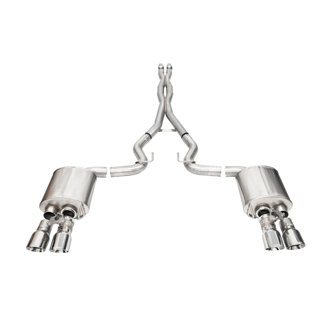 Corsa 24+ Ford Mustang V8 5.0L 3in Cat-Back Exhaust System w/ Twin 4in Polished Pro-Series Tips