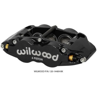 Wilwood Caliper Forged Narrow Superlite R/H FNSL6R-DS Dust Seal 1.62/1.12/1.12,1.25 Rotor - Black