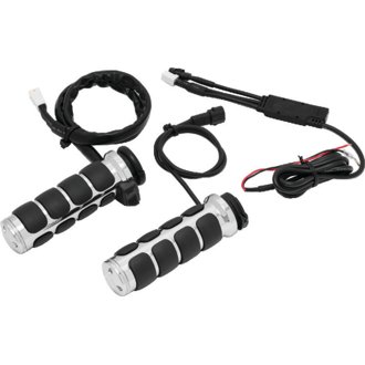 Heated Iso Grips Dual Cable Chrome