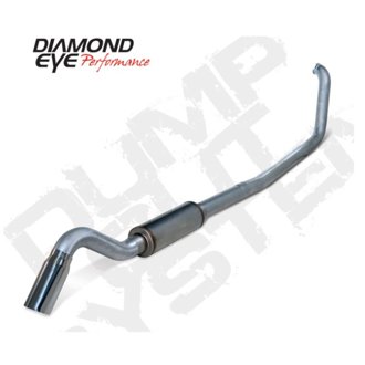 Diamond Eye KIT 4in Turbo Back SGL SS: TURN DOWN 00-03 FORD 7.3L F250/F350