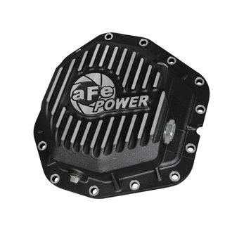 Pro Series Rear Differential Cover Black W/ Machined Fins